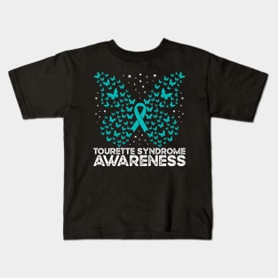 Tourette Syndrome Awareness Butterfly Tourette Syndrome Kids T-Shirt